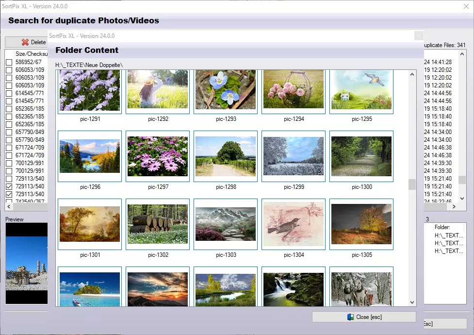 Find duplicate photos and delete
